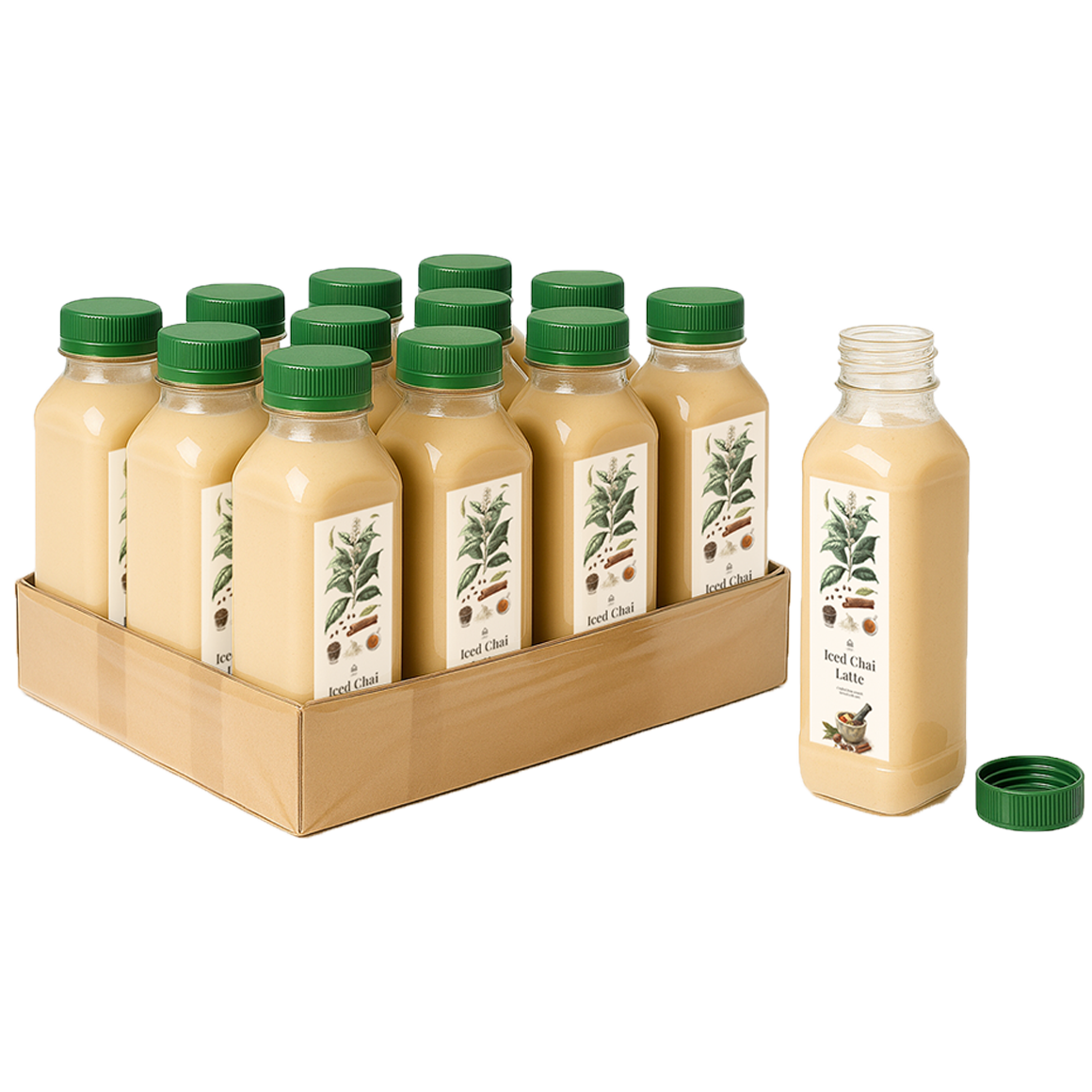 12 oz Iced Chai Latte (Caffeine-Free)